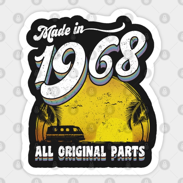 Made in 1968 All Original Parts 50th Birthday Gift Sticker by KsuAnn